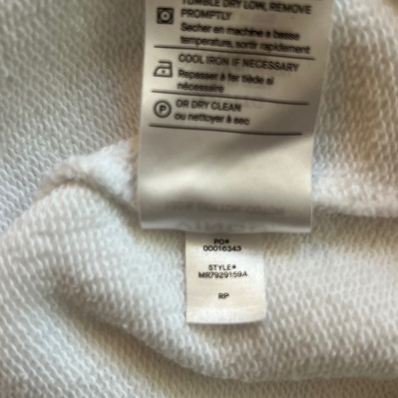 Vince French Terry Long Sleeve Crew Neck Sweatshirt White Size XXL - Picture 8 of 9